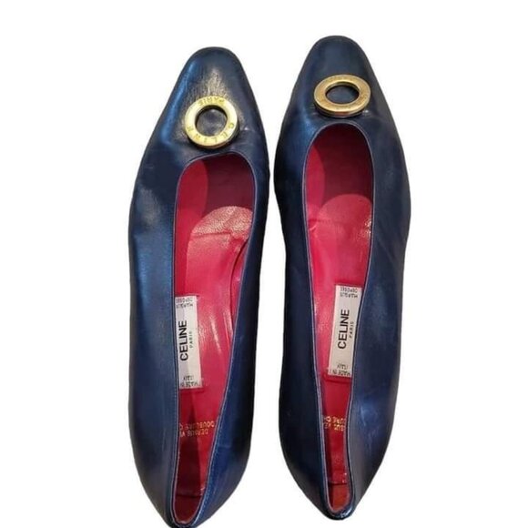 Celine Leather Heels Size 38.5 - Picture 1 of 6